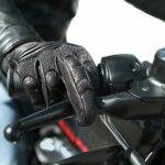 Man Riding Motorcycle Stock Photo