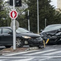 Side Impact Collision Car Accident Stock Photo