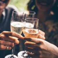 Friends Toasting Champagne Stock Photo