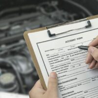 Blank Accident Form Stock Photo