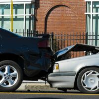 Rear End Car Accident Stock Photo