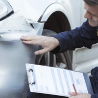 Minor Car Accident Stock Photo