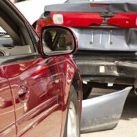 Rear End Car Accident Stock Photo