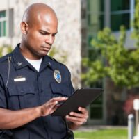 Police Accident Report Stock Photo