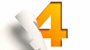 Number 4 Stock Photo